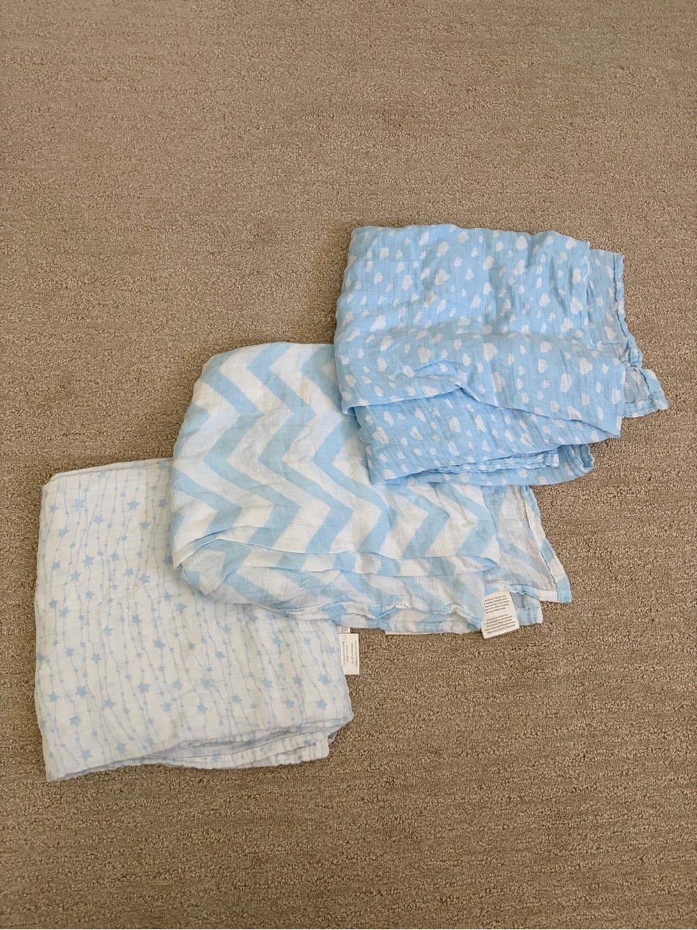 Muslin Baby Swaddles - Set of 3